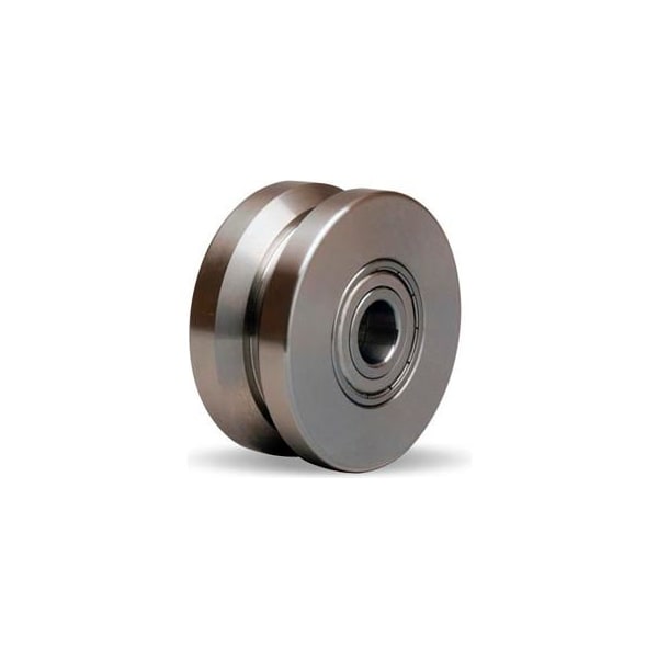 Hamilton Casters Hamilton Stainless V-Groove Wheel 3 x 1-3/8 - 1/2" Ball Bearing W-313-SVB-1/2 - main